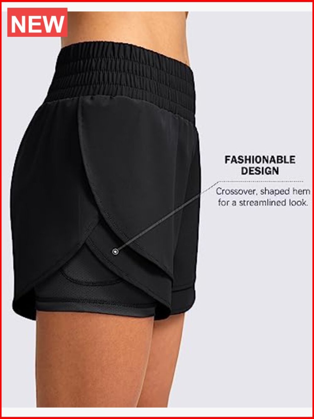 2-in-1 High Waisted Running Shorts with Pockets for Women - Picture 5 of 7
